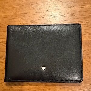 Montblanc Black Leather Bi-Fold Wallet